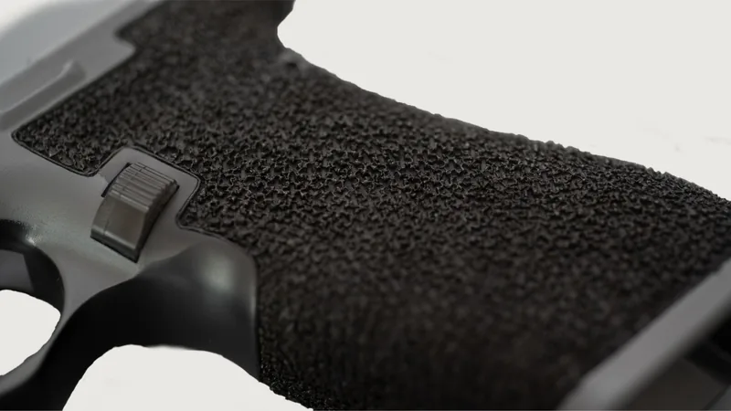 Extreme close up of the stipple texture